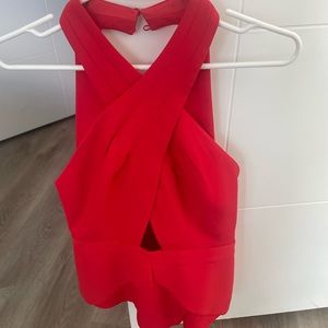 BCBG Halter Backless Top